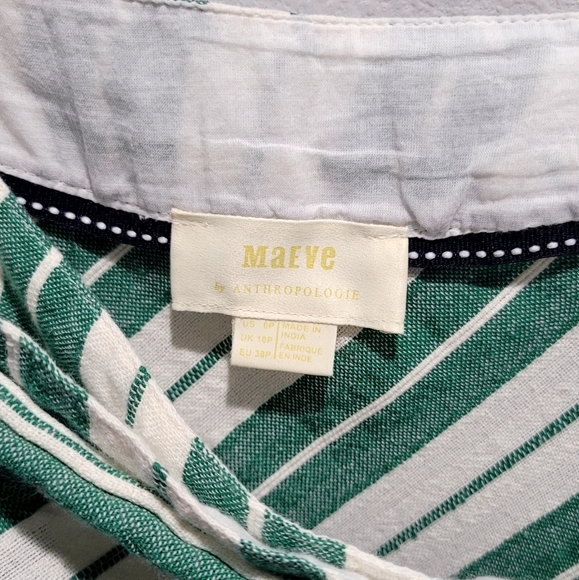 Anthropologie Maeve Franconia Striped Wrap Maxi Skirt Size 6P - Picture 5 of 8